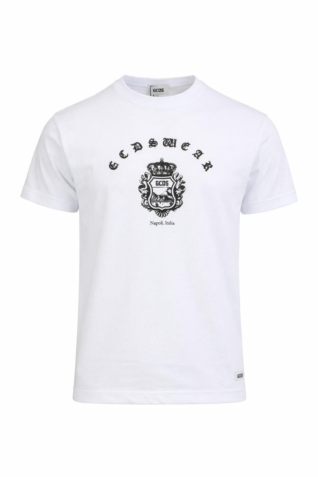 GCDS T-Shirt Uomo Stemma Napoli Gotico